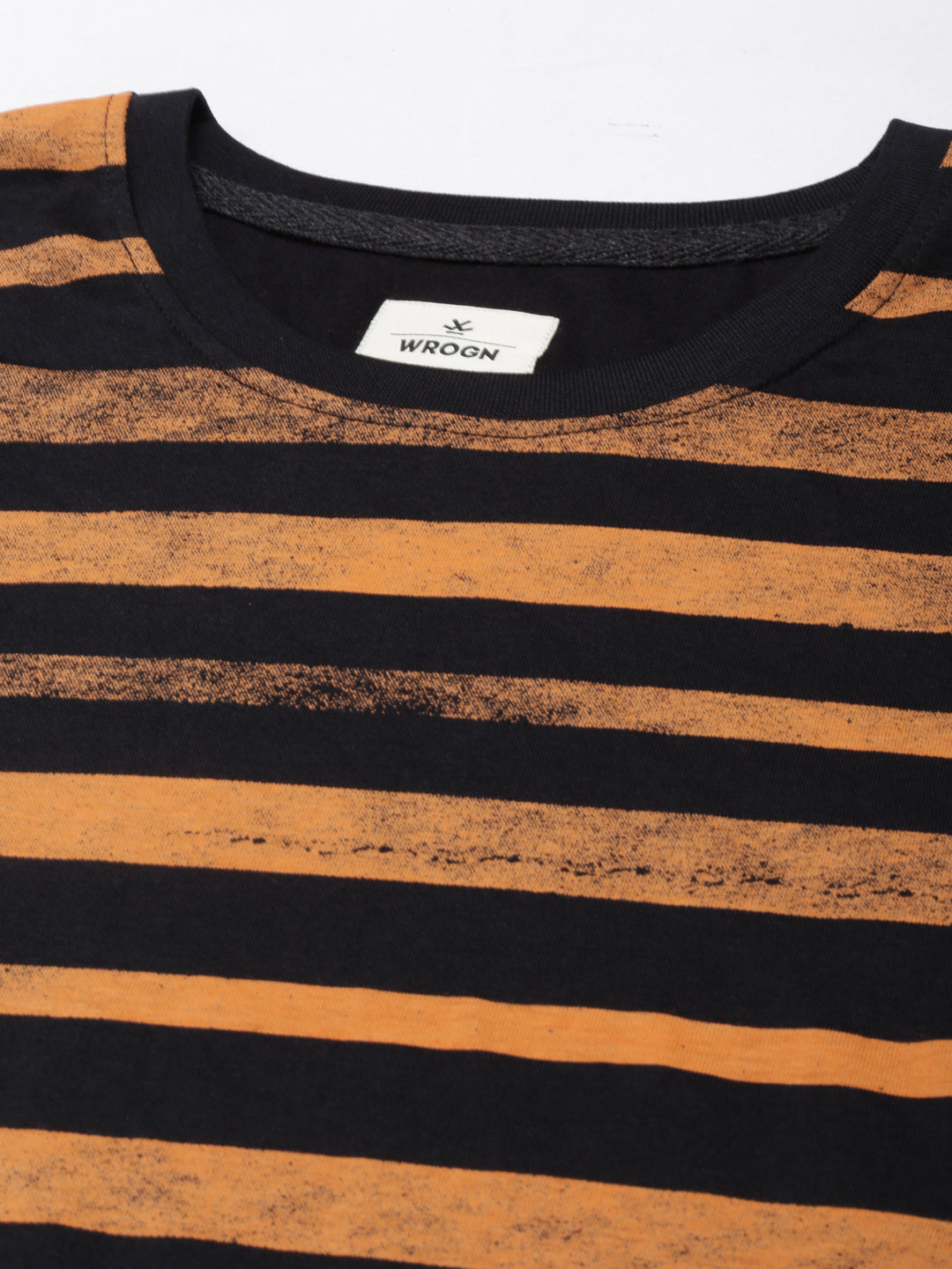 Abstract Striped Orange T-Shirt