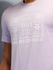 Men's Graphic Printed Slim Fit Casual T-Shirt | Purple
