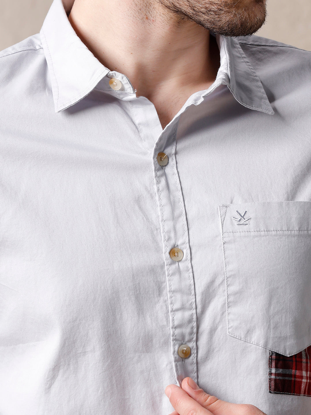 Patched Casual Shirt