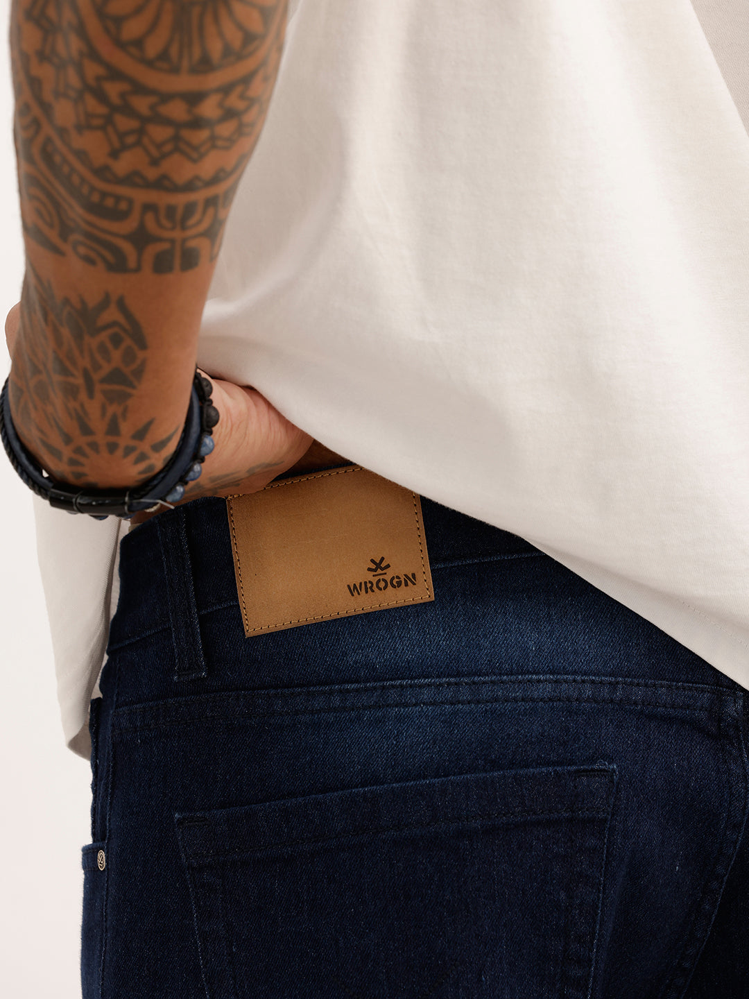 Faded Slim Fit Denim Jeans | Dark Blue