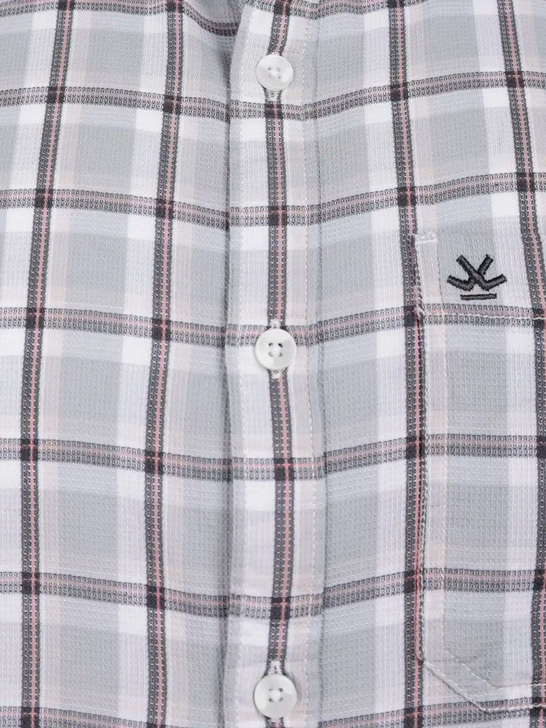 Classic Regular Fit Checkered Shirt | Grey