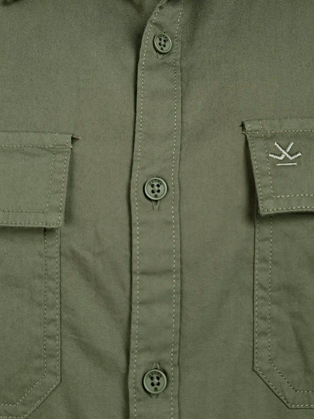Comfort Fit Double Pocket Shirt | Olive
