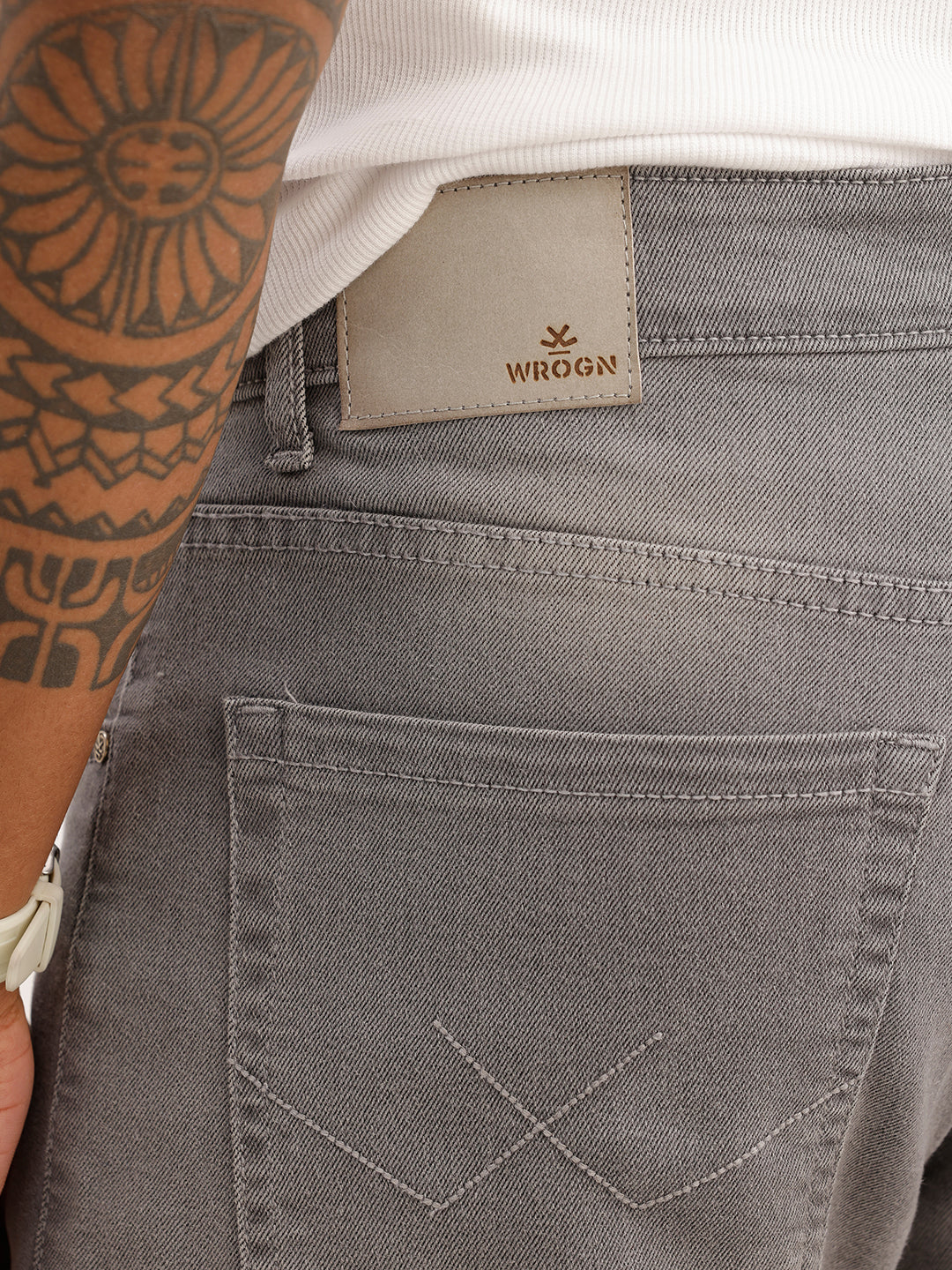 Classic Washed Slim Fit Denim Jeans | Grey