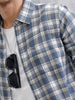 Textured Checked Regular Fit Shirt | Blue
