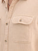 Slim Fit Double Pocket Full Sleeve Shirt | Beige
