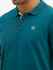 Classic Placement Printed Polo T-Shirt | Teal | WWTS368F
