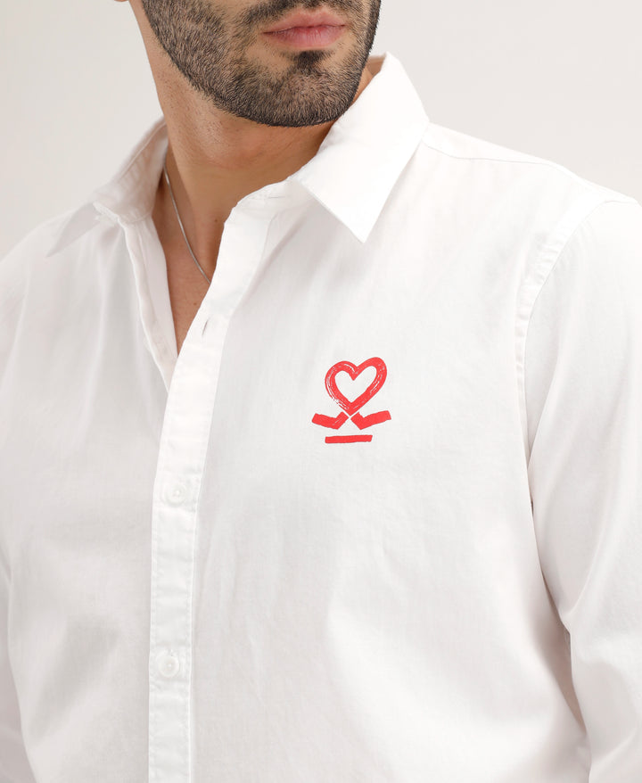 Slim Fit Limited Edition Valentine’s Shirt | White