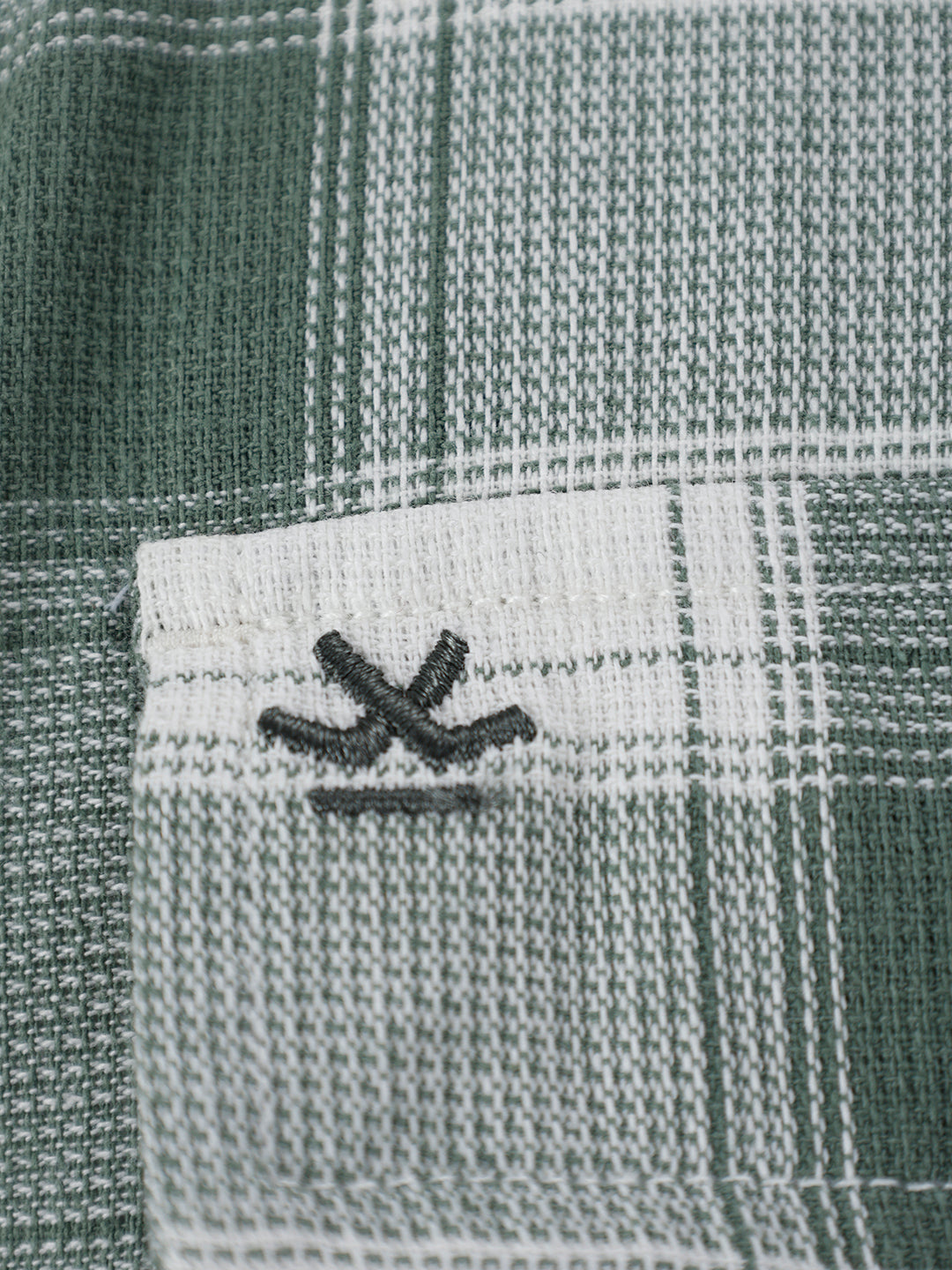 Classic Double Pocket Checkered Shirt | Light Green
