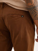 Solid Straight Fit Trouser | Brown