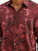 Slim Fit AOP Full Sleeve Shirt | Wine