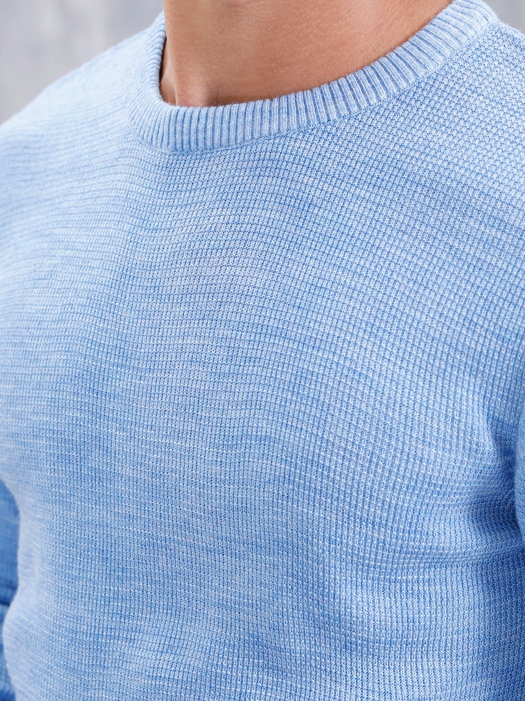 Slim Fit Crew Neck Pullover | Blue