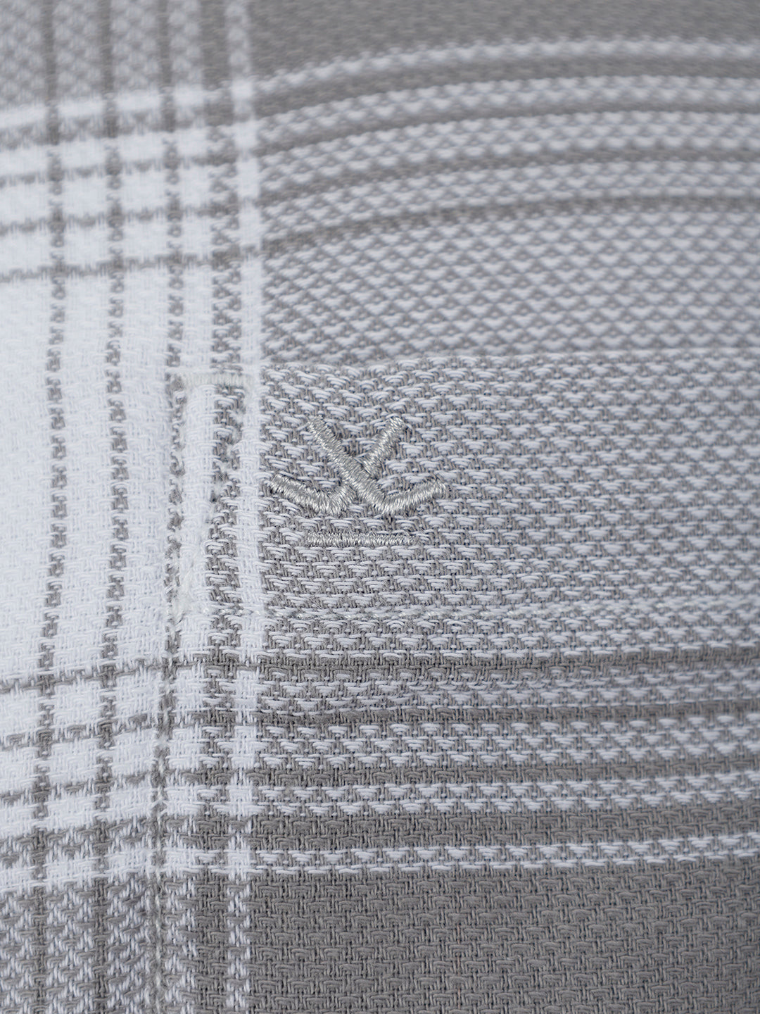 Regular Fit Checkered Shirt | Grey