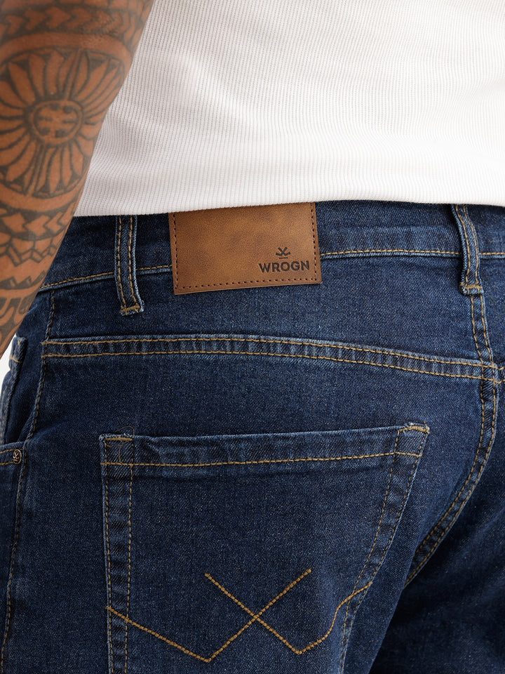 Washed Slim Fit Denim Jeans | Dark Blue