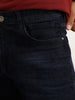 Faded Straight Fit Denim Jeans | Black