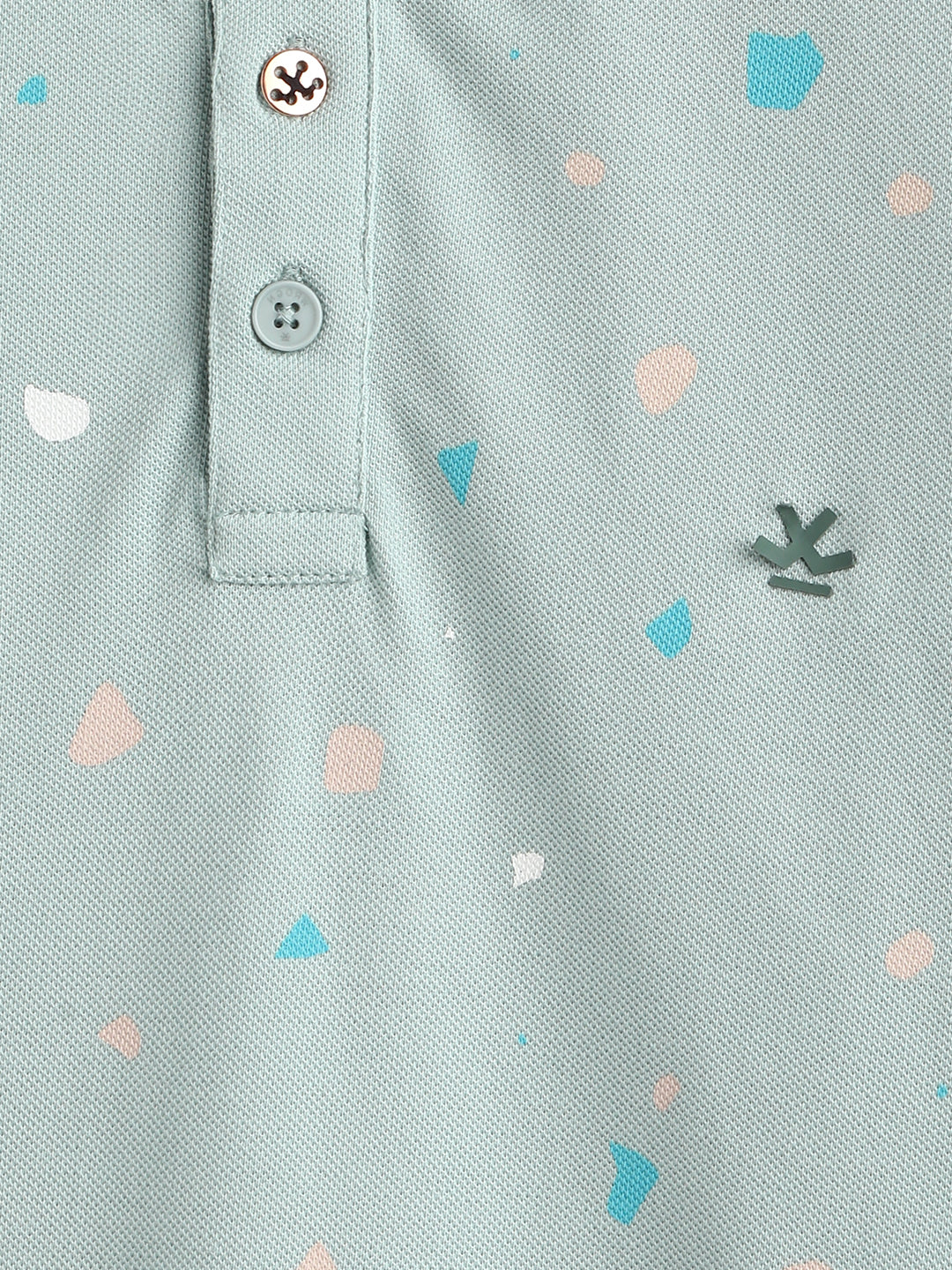 Printed Slim Fit Polo T-Shirt | Olive