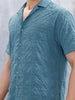 Wrogn Mens Casual Textured Comfort Fit Shirt | Green