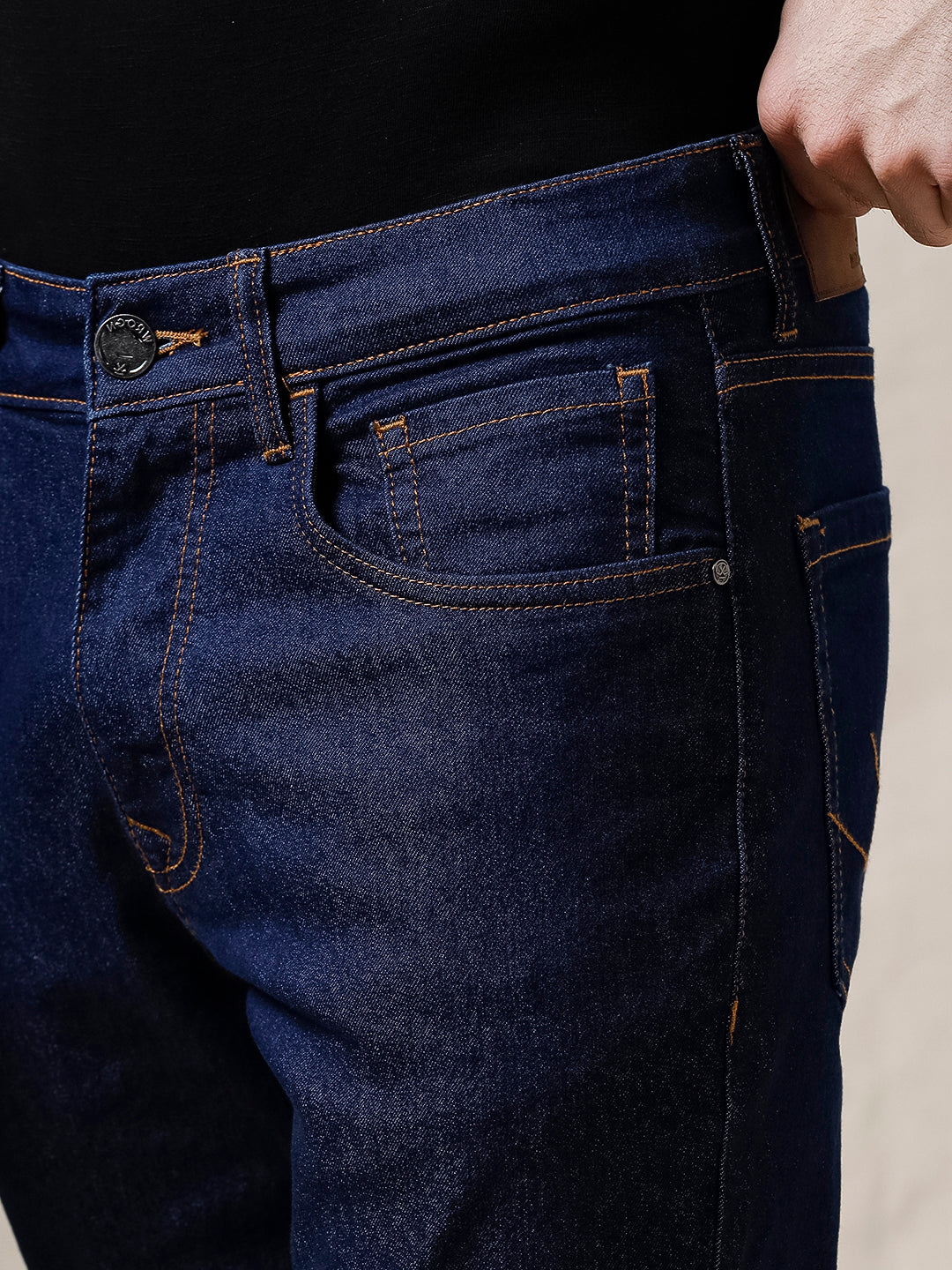 Solid Stone Slim Fit Jeans