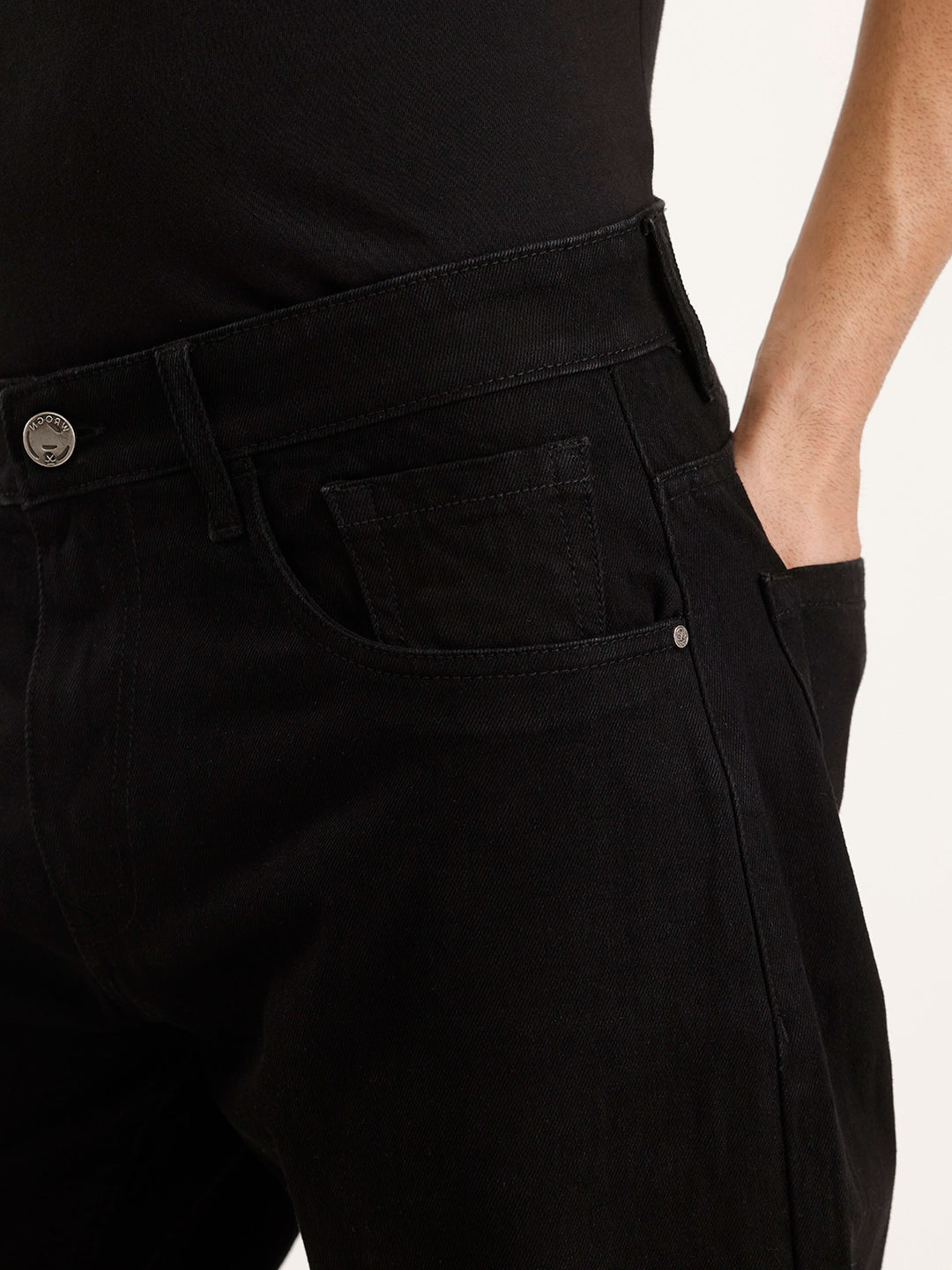 Solid Anti Fit Denim Jeans | Black