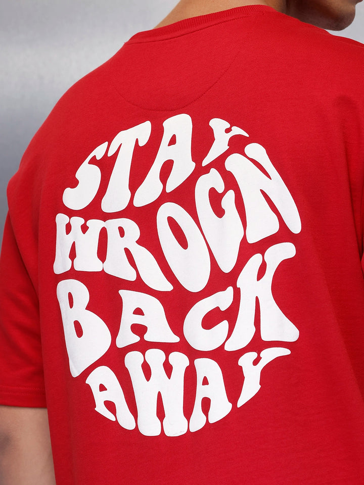 Men's Oversized Tee With Graphic  |  Red