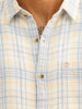 Slim Fit Checkered Full Sleeve Shirt | Beige