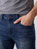 Faded Straight Fit Denim Jeans | Blue