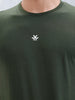 Men's Causal Regualr Fit Grpahic Printed T-Shirt | Olive