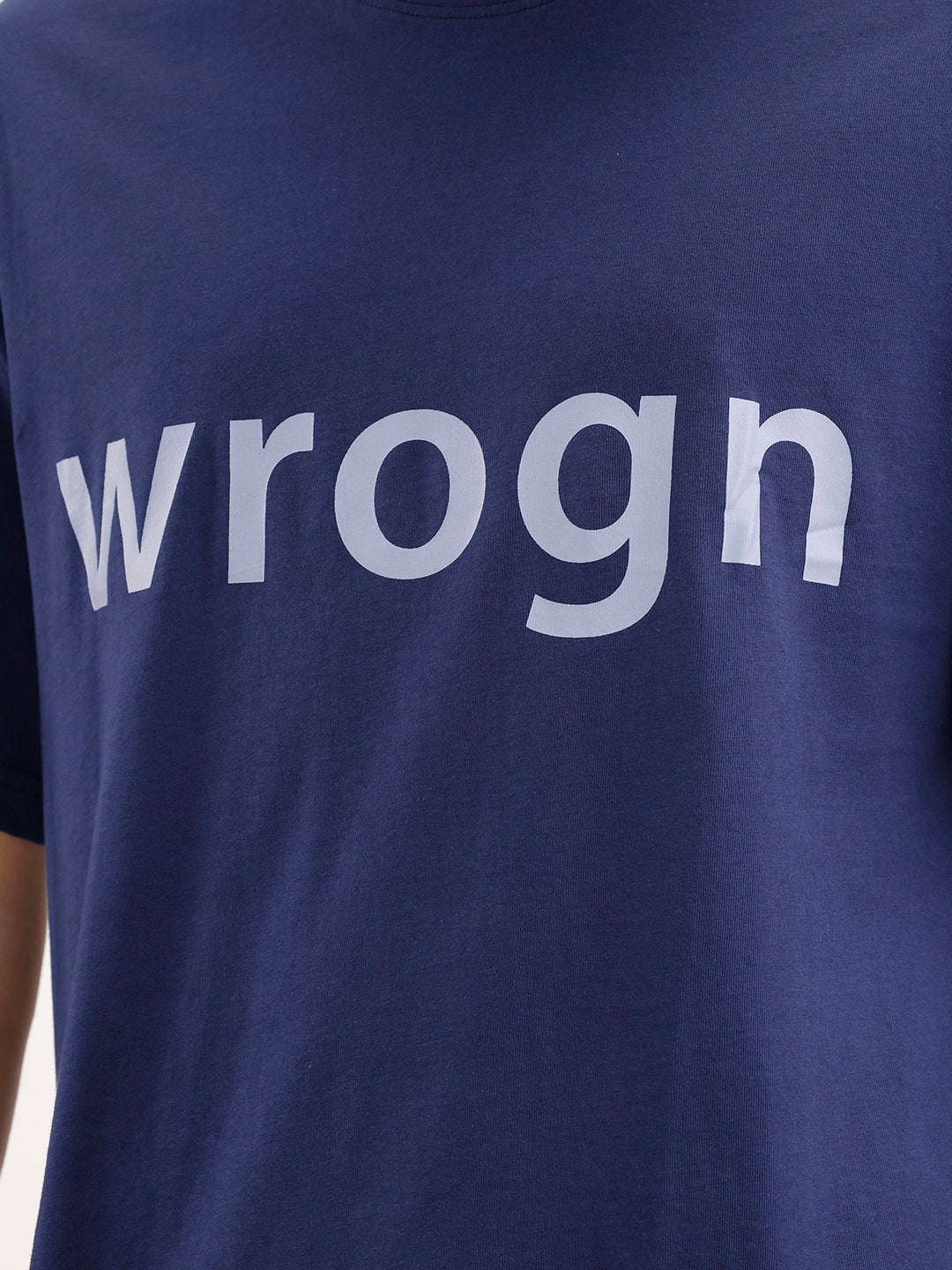 Oversized Placement Printed T-Shirt | Blue