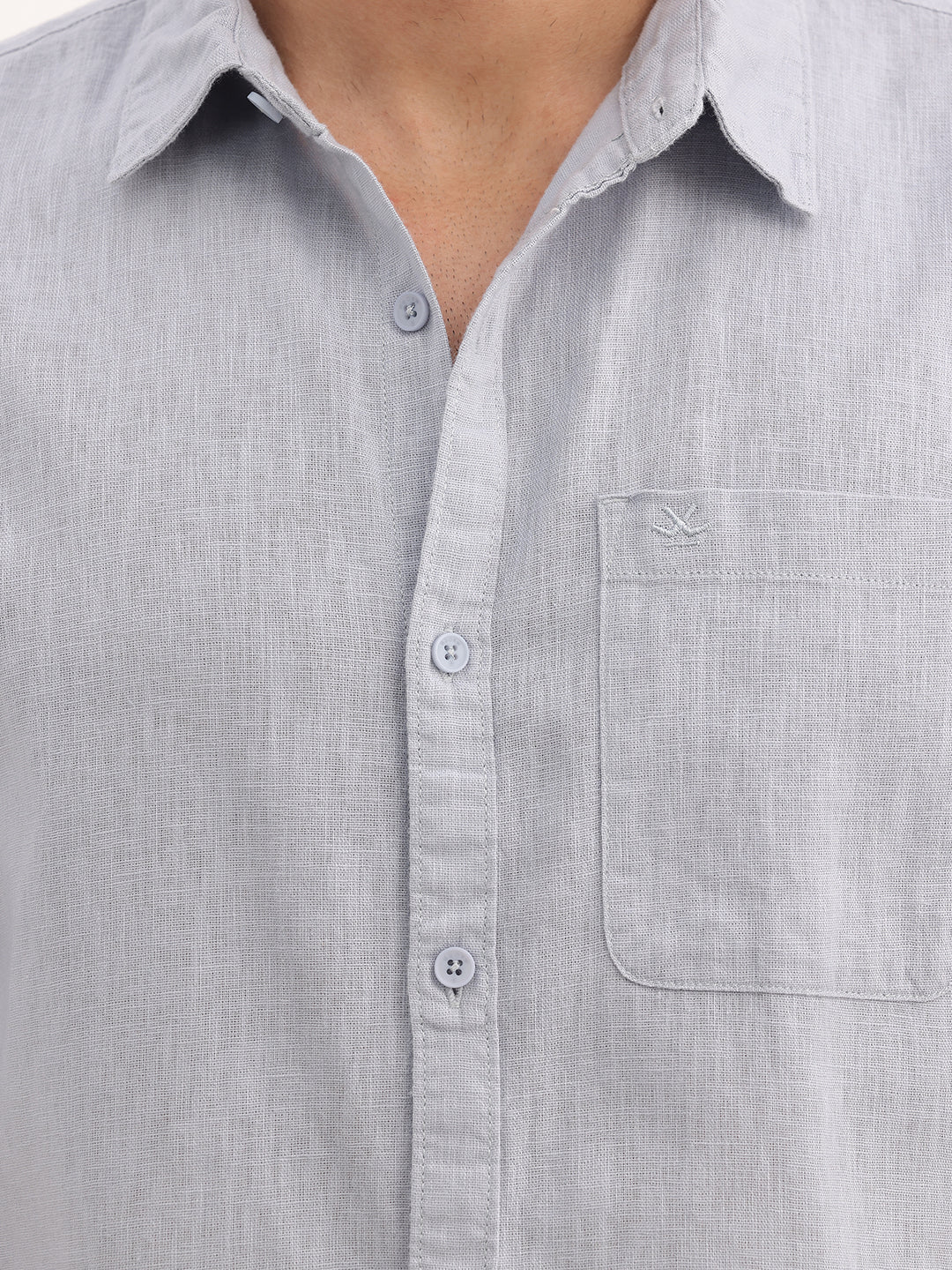 Solid Slim Fit Full Sleeve Shirt | Light Blue