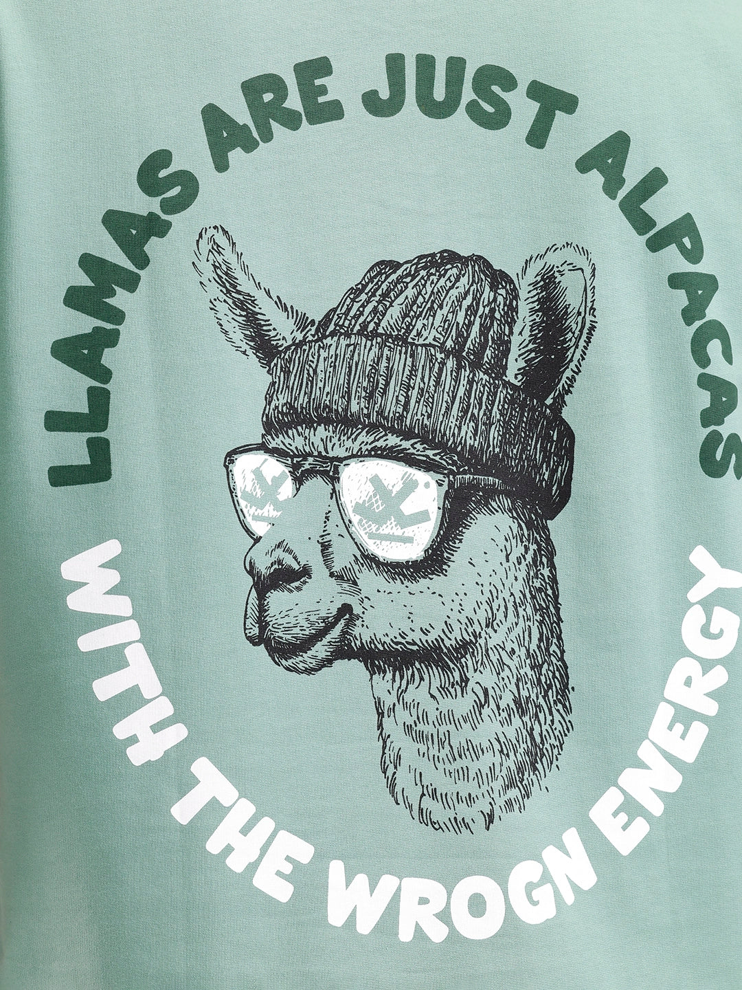 Classic Oversized Back Printed T-Shirt  | Green
