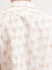 Slim Fit AOP Linen Blend Shirt  | Off White