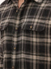 Checkered Slim Fit Double Pocket Shirt | Black