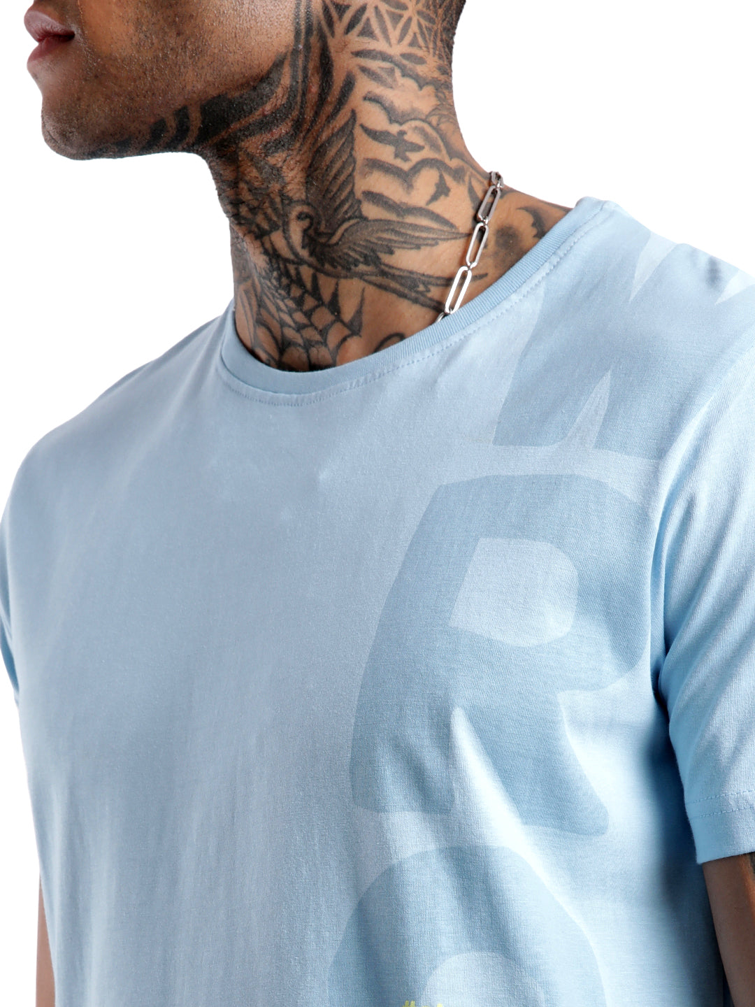 Blue Slim Fit Crew Neck T-Shirt