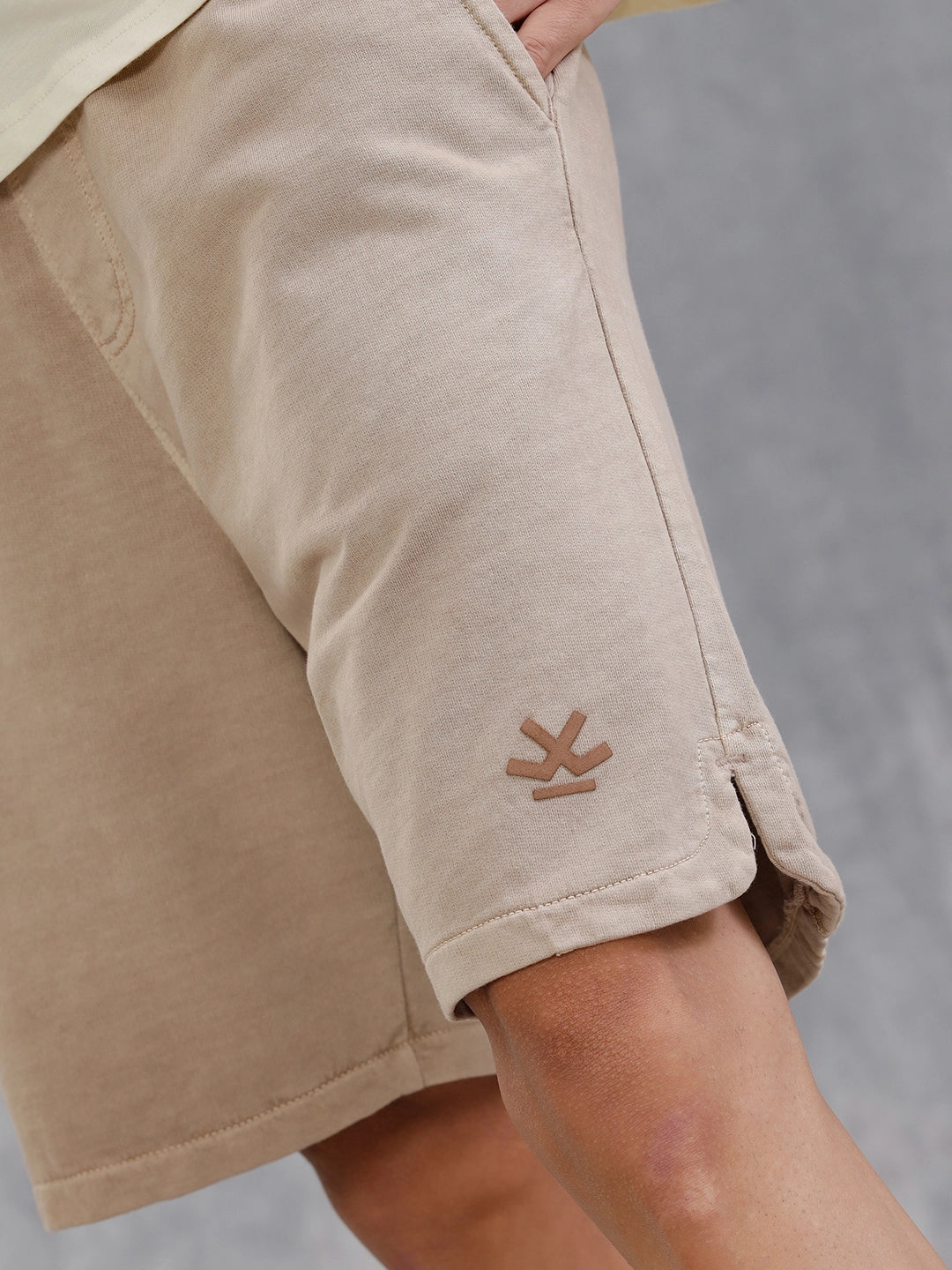 Solid Loose Fit Shorts | Brown