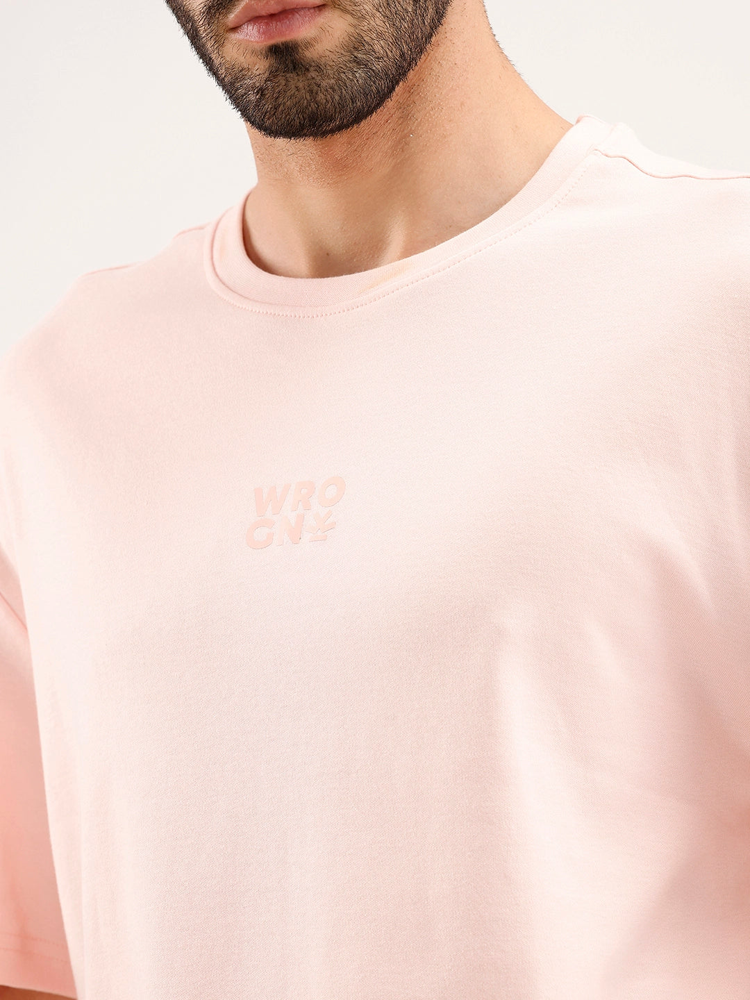 Oversized Print T-Shirt | Pink