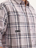 Textured Oversized Fit Double Pocket Shirt | Purple