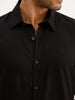 Slim Fit Solid Full Sleeve Shirt | Black | WSH02FSSL0273S