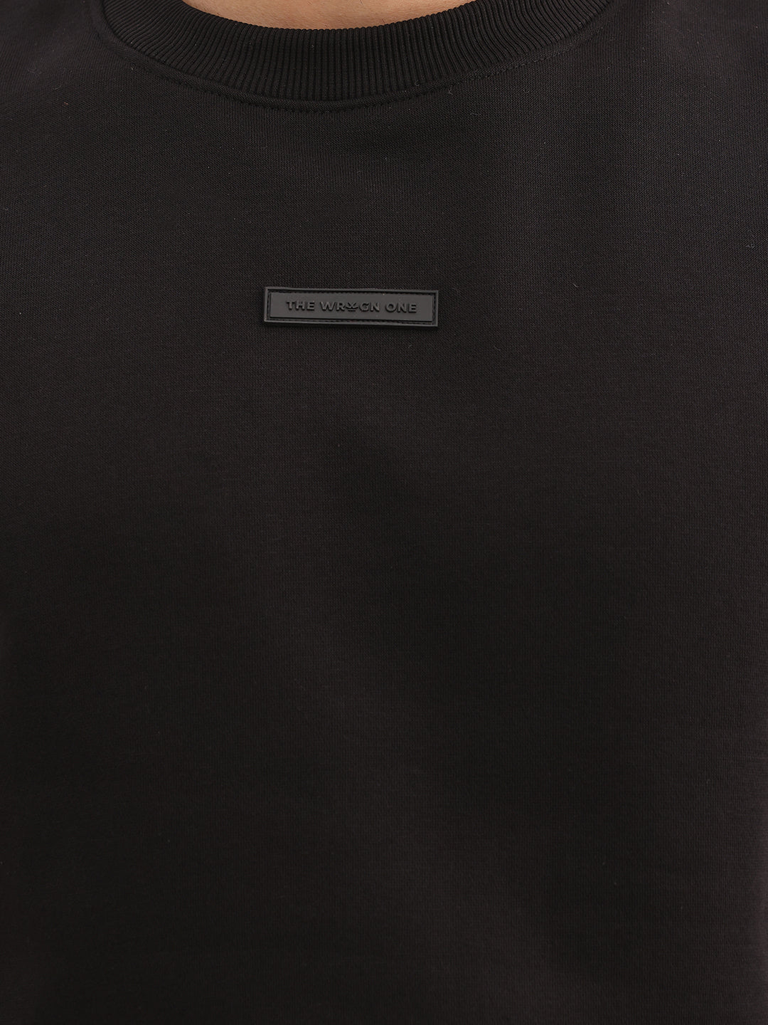 Classic Contrast Sleeve Sweatshirt | Black