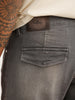 Faded Straight Fit Denim Cargo | Grey