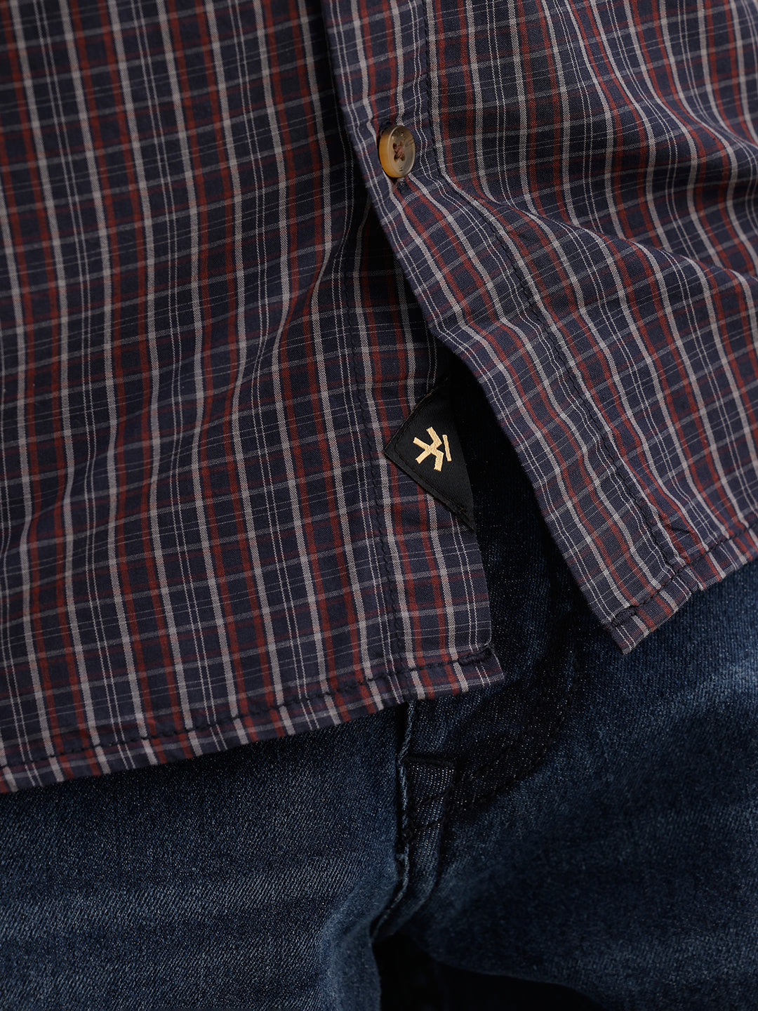 Slim Fit Placement Printed Shirt | Navy Blue | WSH01FSSL7104W