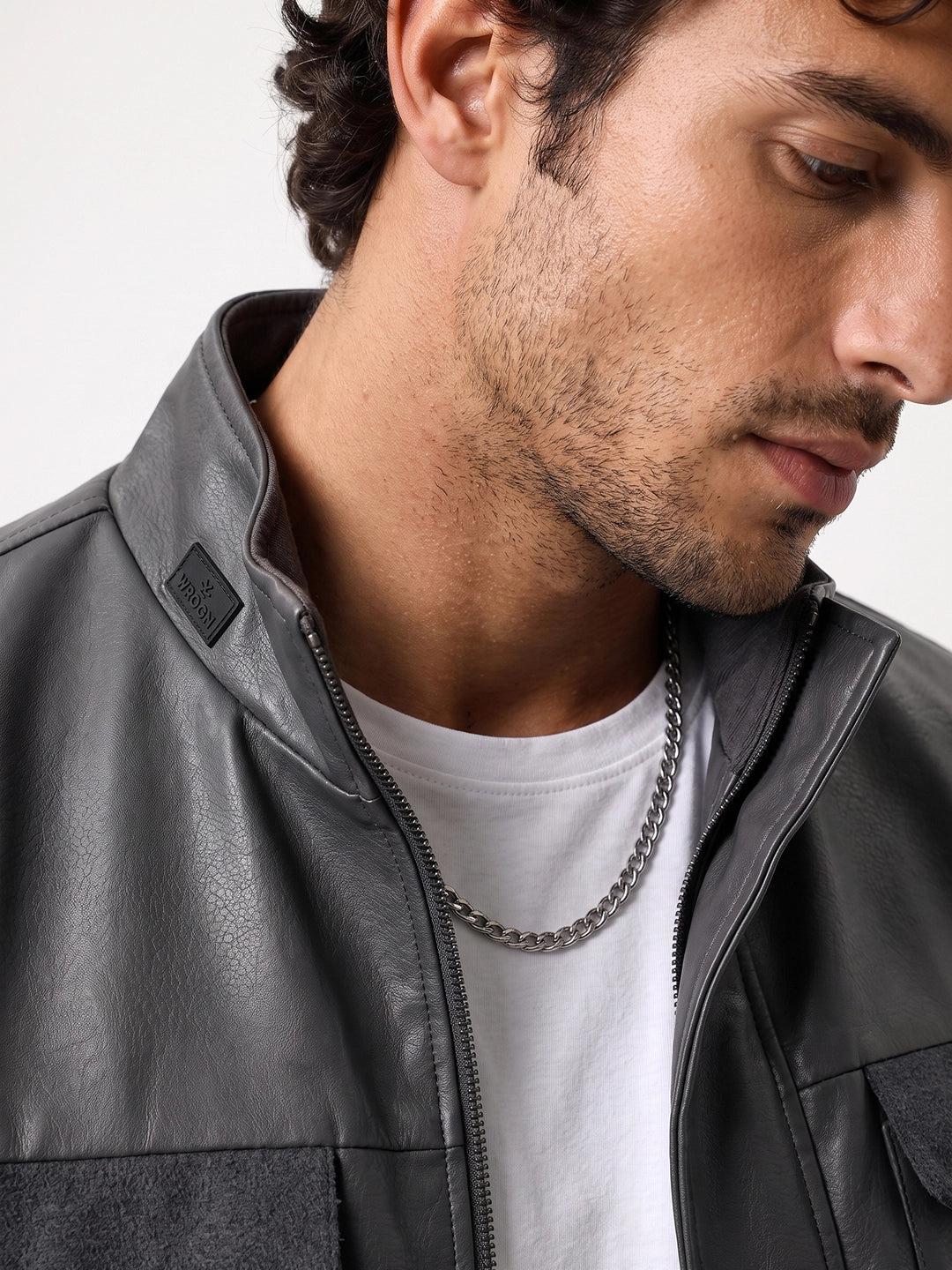 Classic Regular Fit Double Pocket Jacket | Grey | WTJK6403M
