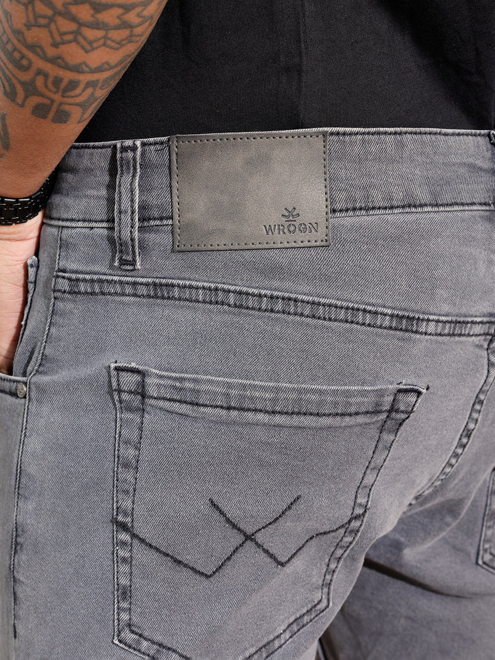 Solid Slim Fit Jeans | Light Grey