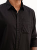 Regular Fit Textured Stripe Shirt | Black