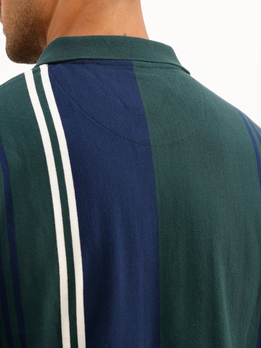 Slim Fit Placement Printed Polo T-Shirt | Dark Green