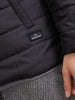 Colourblock Regular Fit Puffered Bomber Jacket  |  Black