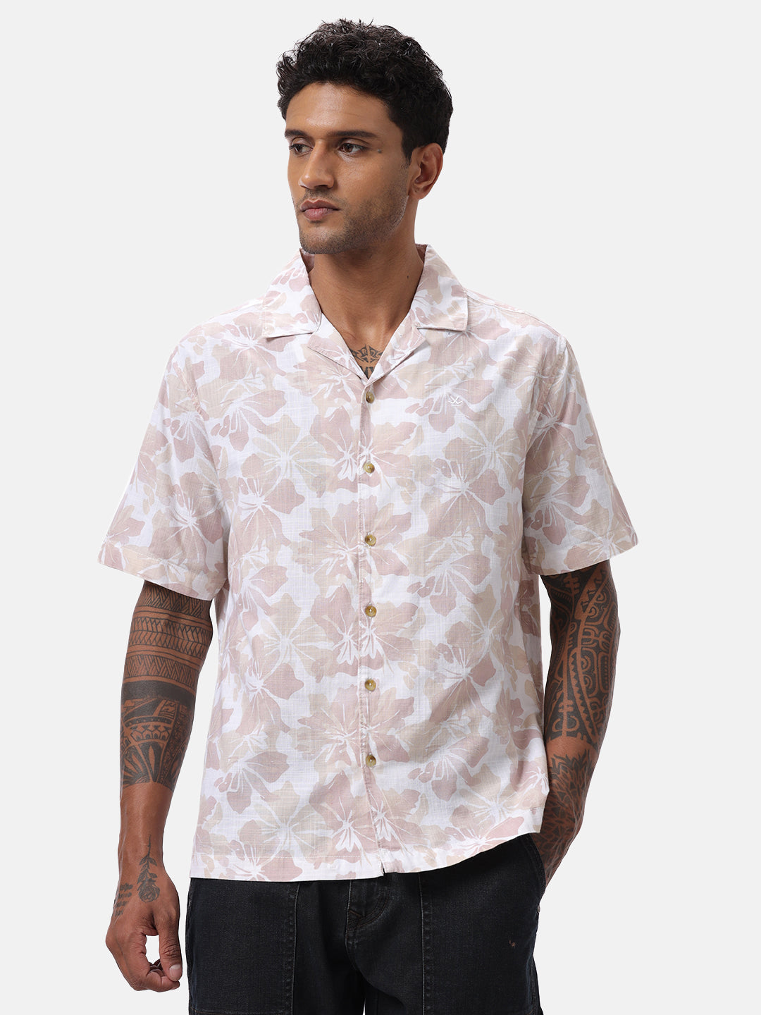 Pink Floral AOP Spoyl Shirt