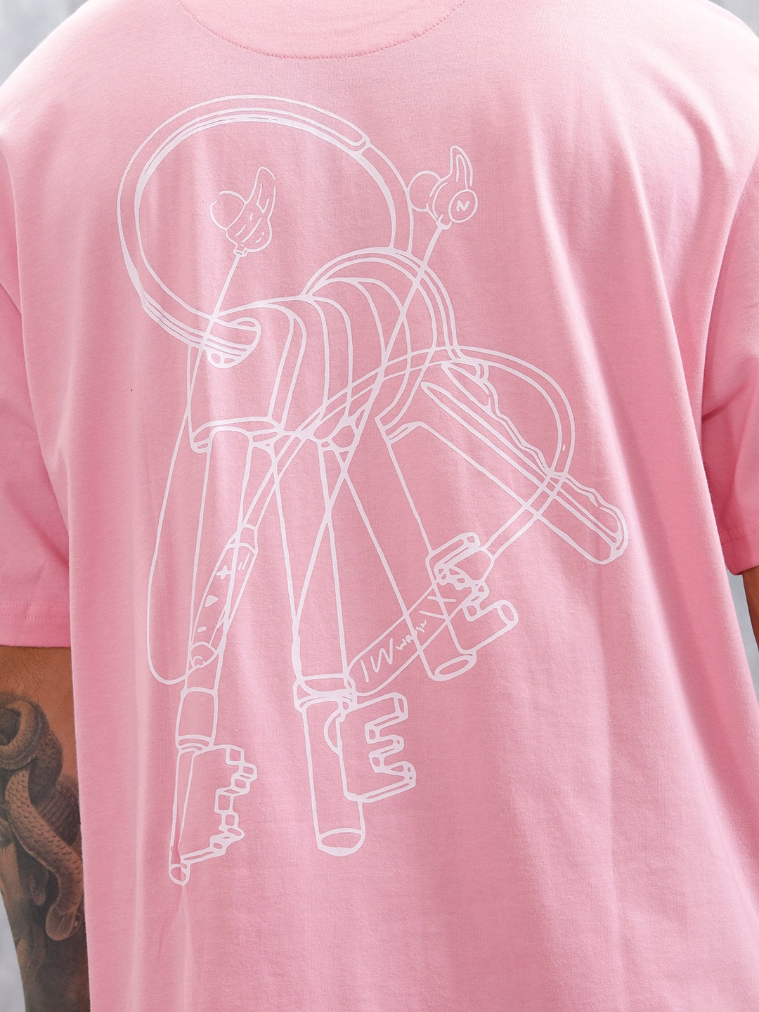 Wrogn Regular Fit Graphic Tee | Pink