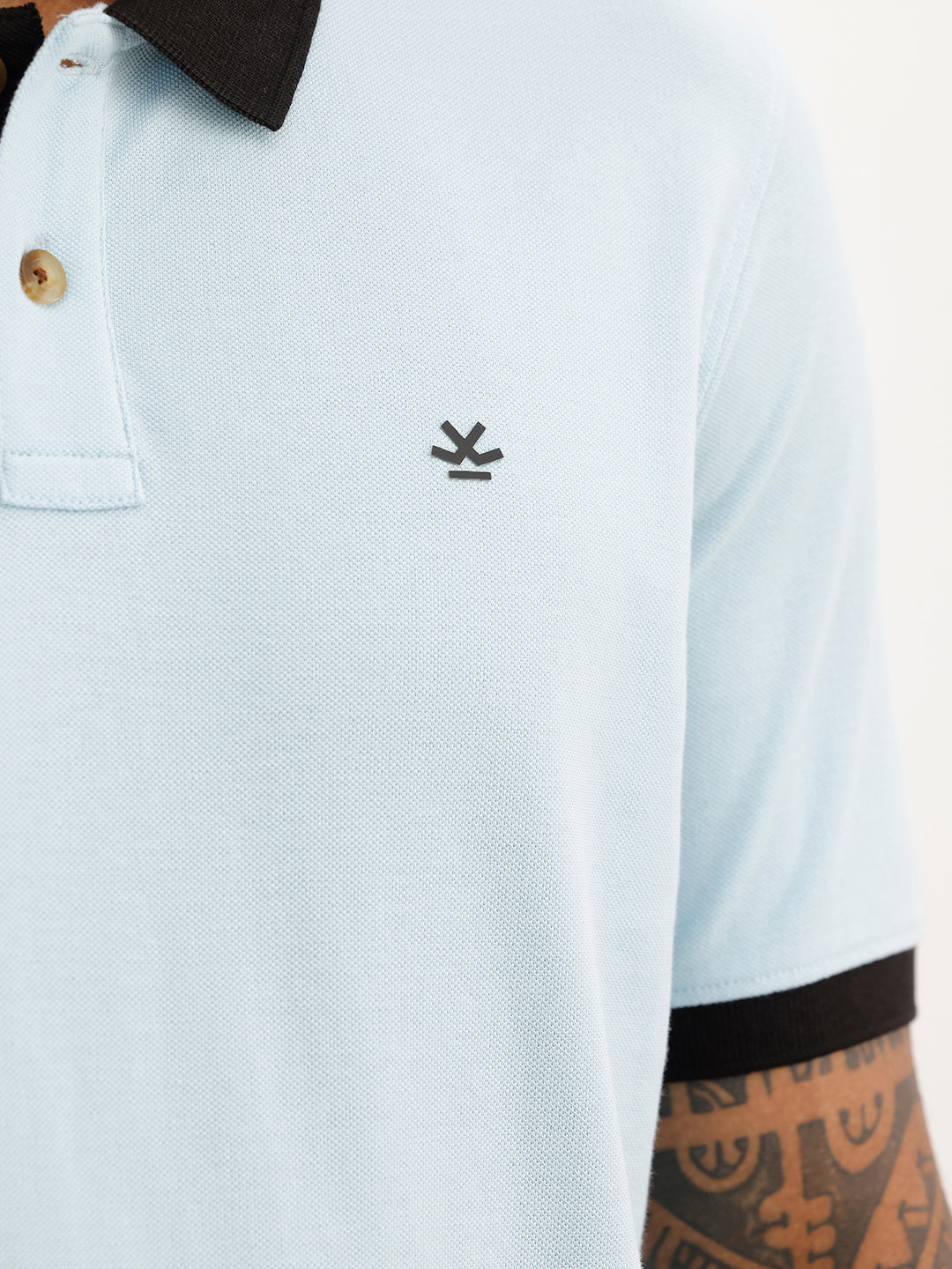 Slim Fit Contrast Sleeve Polo T-Shirt | Off White