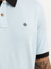 Slim Fit Contrast Sleeve Polo T-Shirt | Off White