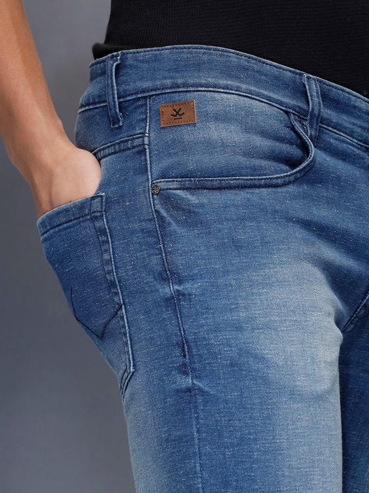 Men's casual skinny fit jeans  | Blue