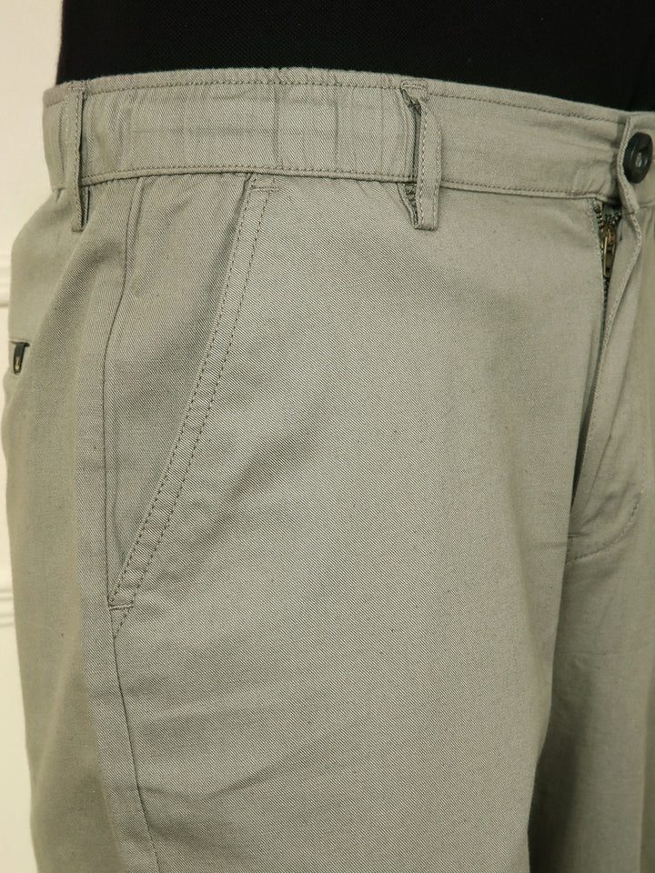 Loose Fit Linen Blend Trouser | Green